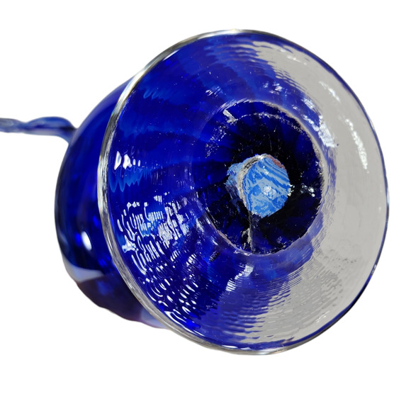 Blown Glass Ram Bighorn Sheep Wild Mountain Goat Ibex Blue 12"‎ Art Figurine VTG - Picture 9 of 16